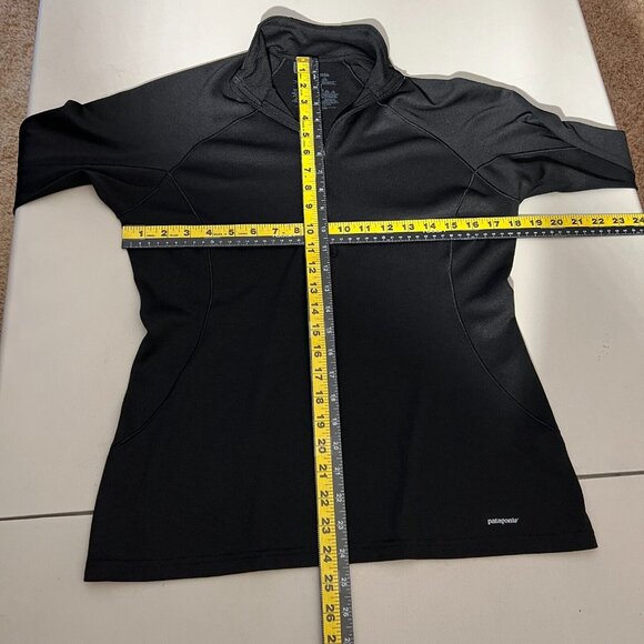 Patagonia Capilene 3 Midweight 1/4 Zip Shirt Womens M Black Polartec Base Layer - Picture 2 of 8
